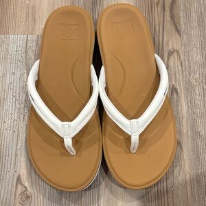 Reef Tan and White Sandals
